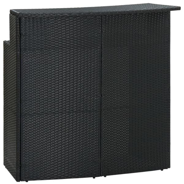 Barbord til haven 120x55x110 cm polyrattan sort - Barbord - Barborde - Home & Living