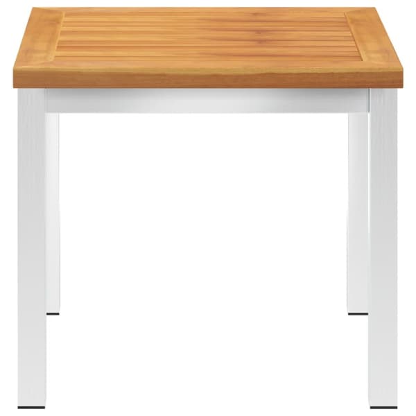havebord 45x45x38 cm massivt akacietræ og rustfrit stål