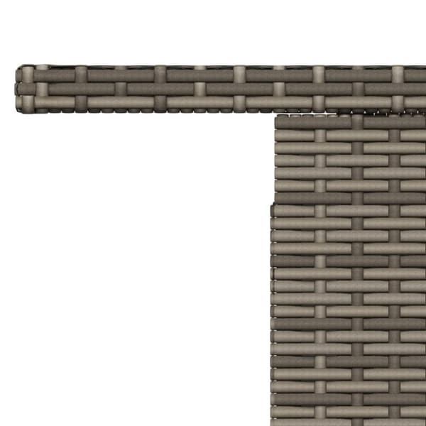 havebord 100x55x73 cm polyrattan og akacietræ grå