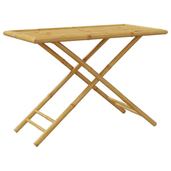vidaXL Hopfällbart trädgårdsbord 110x55x75 cm bambu
