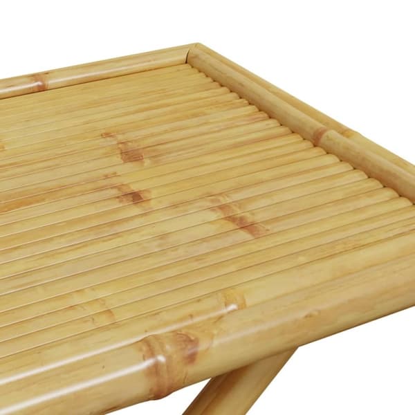 vidaXL Hopfällbart trädgårdsbord 110x55x75 cm bambu