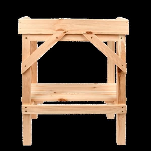Krukbord för barn - Furu - L 48 x D 32,2 x H 60,8 cm - Huvudfärg: Beige
