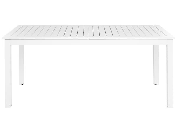 Puutarhapöytä jatkettava valkoinen alumiini 180/240 x 90 cm sisälle ulos moderni tyyli