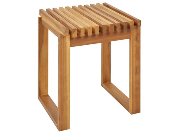 Trädgårdsbord Bistro Cafébord Ljust Akaciaträ 40 x 40 cm Kvadratisk Liten Rustik Modern