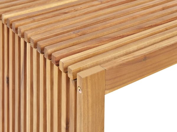 Trädgårdsmatbord Ljust Akacia Massivt Trä 120 x 70 cm 4-sits Rektangulärt Inomhus Utomhus Rustik