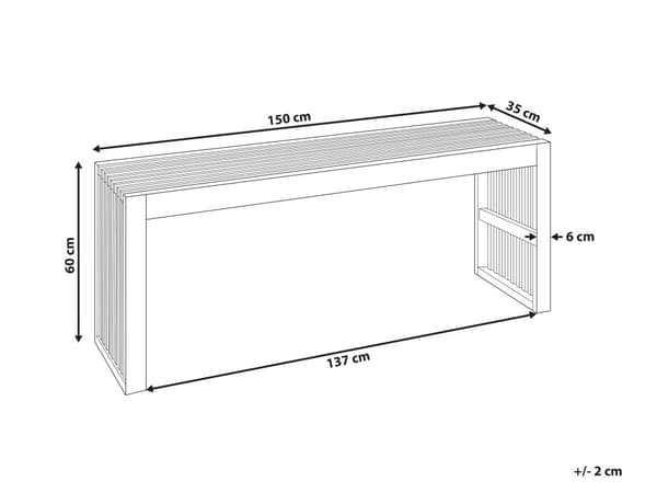 Spisebord Massivt Tre Lys Akasie 150 x 35 cm 4 Seter Rektangulært Innendørs Utendørs Rustikk