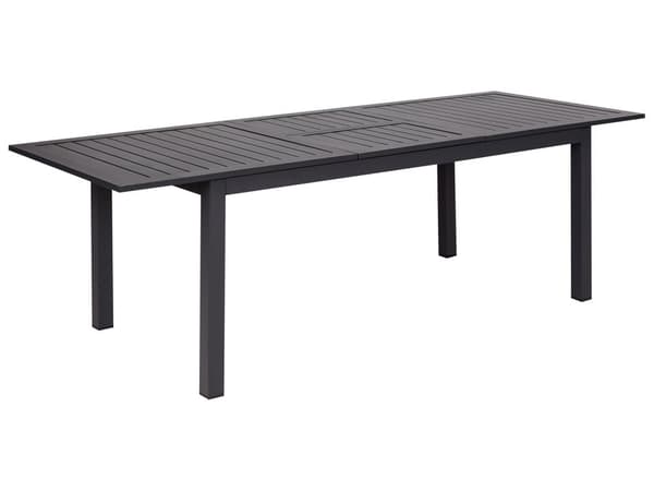 Uttrekkbart hagebord Mørkegrå Aluminium 180/240 x 90 cm Moderne stil Spisebord Utendørs Hagemøbler