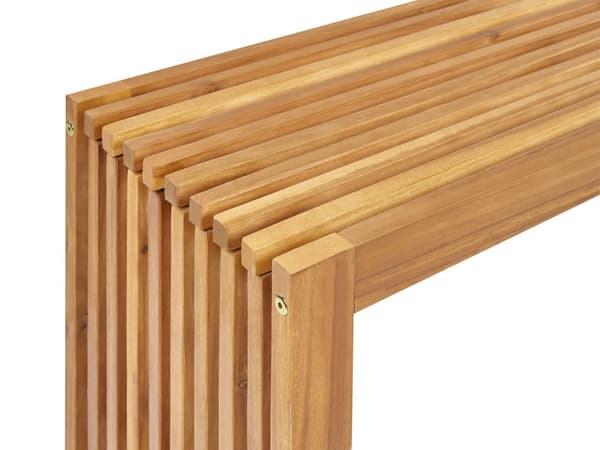 Havebord lys akacie 150 x 35 x 60 cm til fire smalle multifunktionelle moderne rustikke stil