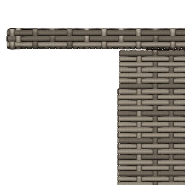 vidaXL havebord med glastop 100x55x73 cm polyrattan grå