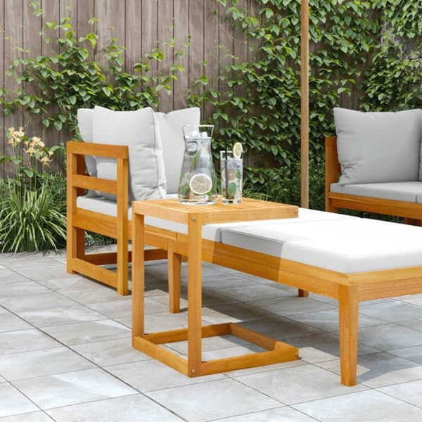vidaXL C-formet bord 42x40x50 cm massivt akacietræ