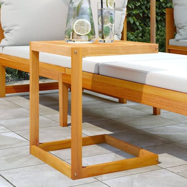 vidaXL C-formet bord 42x40x50 cm massivt akacietræ