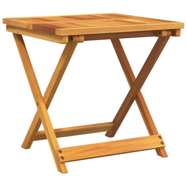 vidaXL Hopfällbart trädgårdsbord 50x50x50 cm massivt akaciaträ
