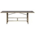 Miniatyrbillede 3 af 11: vidaXL havebord med glastop 190x80x75 cm polyrattan beige