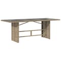 Miniatyrbillede 1 af 11: vidaXL havebord med glastop 190x80x75 cm polyrattan beige