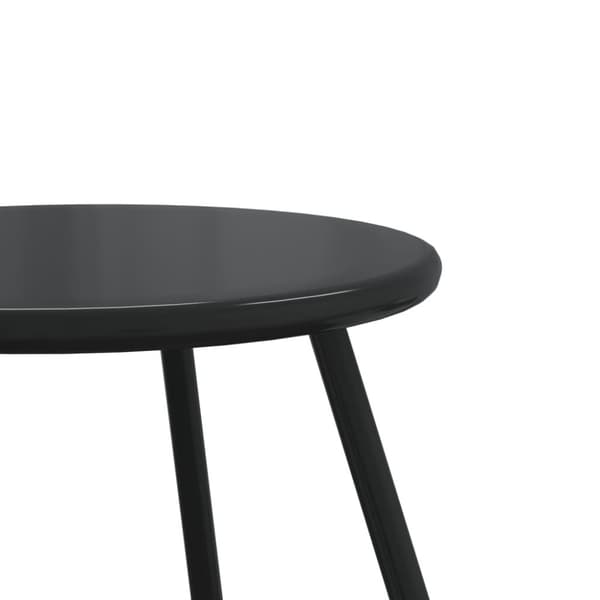 vidaXL haveborde 2 stk. rundt pulverlakeret stål sort