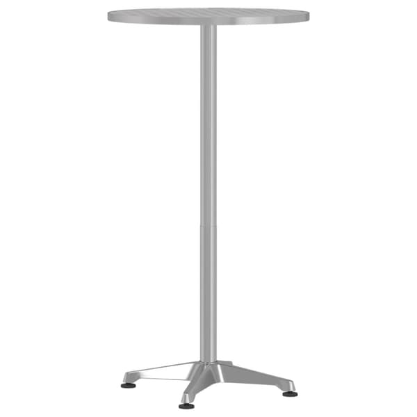 vidaXL Barbord för trädgården höjdjusterbar Ø59,5x70/114,5cm aluminium