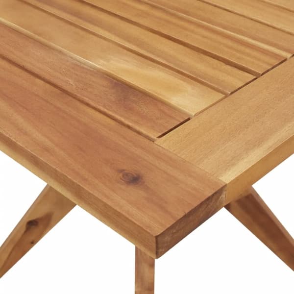 vidaXL Trädgårdsbord kvadratiskt 110x110x75 cm massivt akaciaträ