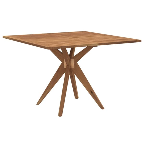 vidaXL Trädgårdsbord kvadratiskt 110x110x75 cm massivt akaciaträ
