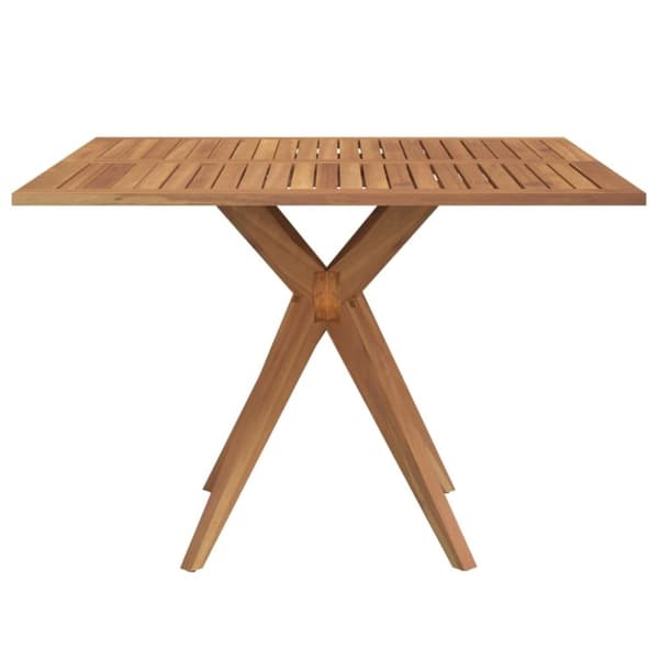 vidaXL Puutarhapöytä neliö 110x110x75 cm täysi akasiapuu