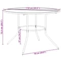Miniatyrbillede 7 af 8: vidaXL terrassebord Ø110x72,5 cm pulverlakeret stål antracitgrå
