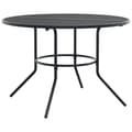Miniatyrbillede 1 af 8: vidaXL terrassebord Ø110x72,5 cm pulverlakeret stål antracitgrå