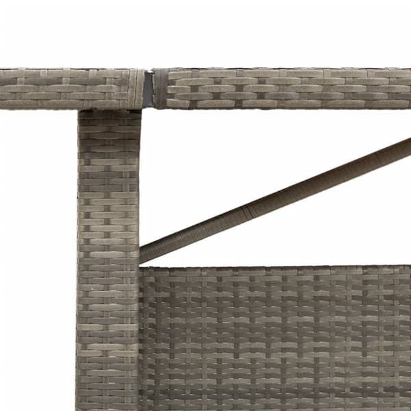 vidaXL Hagebord med treplate i akasie grå 240x90x75 cm polyrotting
