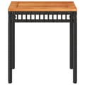 Miniatyrbillede 6 af 11: vidaXL havebord 38x38x42 cm polyrattan og akacietræ sort