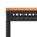 Miniatyrbillede 9 af 11: vidaXL havebord 38x38x42 cm polyrattan og akacietræ sort
