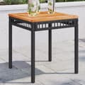 Miniatyrbillede 2 af 11: vidaXL havebord 38x38x42 cm polyrattan og akacietræ sort