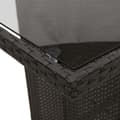 Miniatyrbilde 7 av 11: vidaXL Hagebord med glassplate svart 190x80x75 cm polyrotting