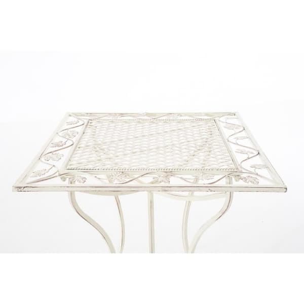 Trädgårdsbord - CLP - Asina - Smedjat Järn - 60 x 60 cm - Utomhus - Antik Kräm