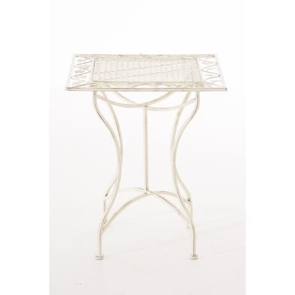 Trädgårdsbord - CLP - Asina - Smedjat Järn - 60 x 60 cm - Utomhus - Antik Kräm