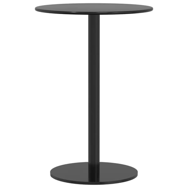 vidaXL Trädgårdsbord rund svart Ø50x72 cm stål