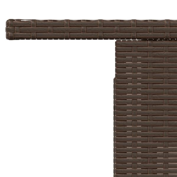 vidaXL Puutarhapöytä lasipöytälevy ruskea 100x55x73 cm polyrottinki