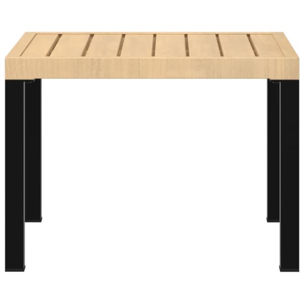 vidaXL havebord 55x55x39,5 cm pulverlakeret stål sort