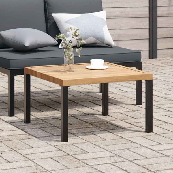 vidaXL havebord 65x65x40 cm aluminium sort