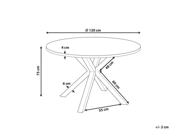 Hagebord Hvit Grå Aluminium Glass ø 120 cm 4 personer Spisebord Utendørs Moderne