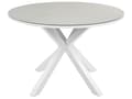 Miniatyrbilde 5 av 8: Hagebord Svart Grå Aluminium Glass ø 120 cm 4 personer Spisebord Utendørs Moderne