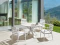 Miniatyrbilde 2 av 8: Hagebord Svart Grå Aluminium Glass ø 120 cm 4 personer Spisebord Utendørs Moderne