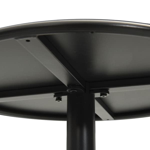vidaXL havebord Ø60x105 cm rundt stål sort