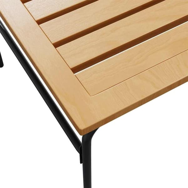 vidaXL Trädgårdsbord 2 st brunt och svart stål