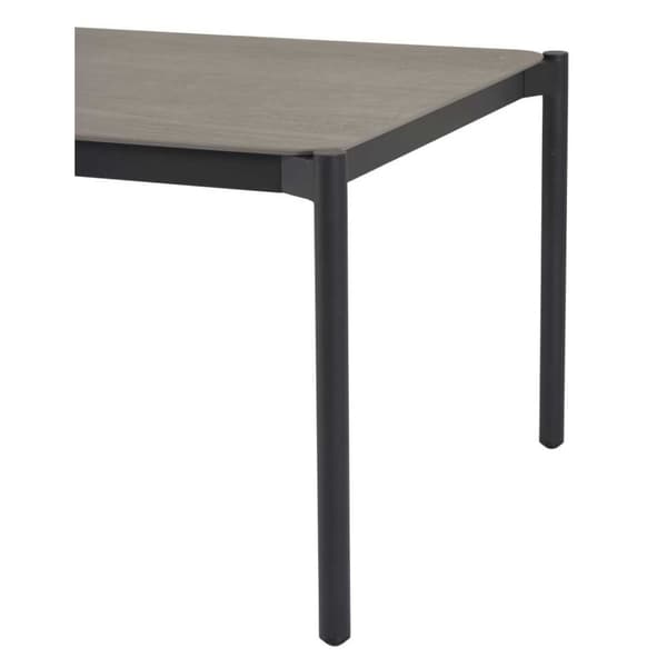Bo hagebord 104x204cm svart,grå,stein dekor.