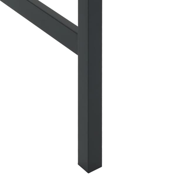 vidaXL barbord 100x50x110 cm pulverlakeret stål sort