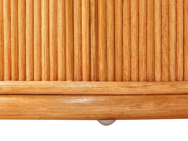 Trädgårdsbord Ljust Trä Rotting 150 x 70 cm Modern Stil Utemöbler