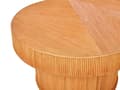 Miniatyrbillede 6 af 8: Havebord i lyst træ rattan 150 x 70 cm til terrasse balkon modern stil udendørs brug