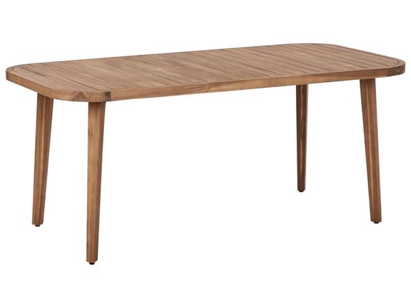 Havebord Akacietræ Certificeret 180 x 90 cm 6 Personers Udendørs Spisebord Bordplade med Lameller Indretning Design Terrasse Tilbehør