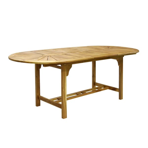 Puutarhapöytä FINLAY 153/195x90xK72cm, akaasiapuuta, jatkettava, vaaleanruskea