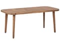 Pikkukuva 1 / 7: Puutarhapöytä vaalea sertifioitu akaasia puu 180 x 90 x 77 cm kuudelle hengelle ovaali rustiikkinen tyyli