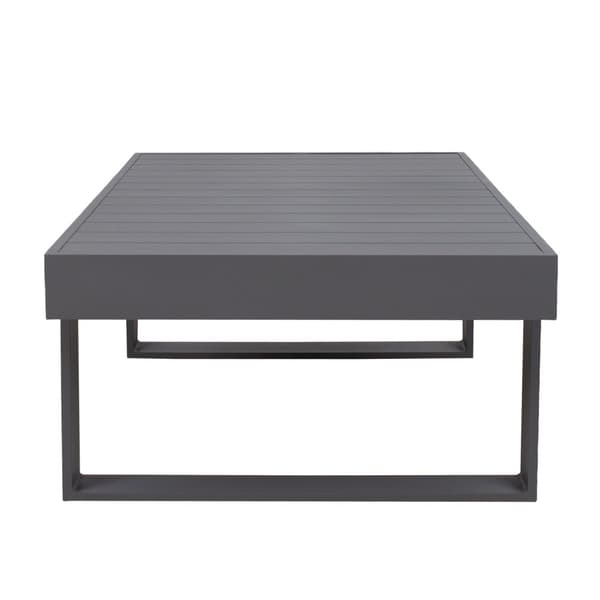 Sohvapöytä FLUFFY 133x73.5xK42cm, runko ja pöytälevy alumiinia, tummanharmaa
