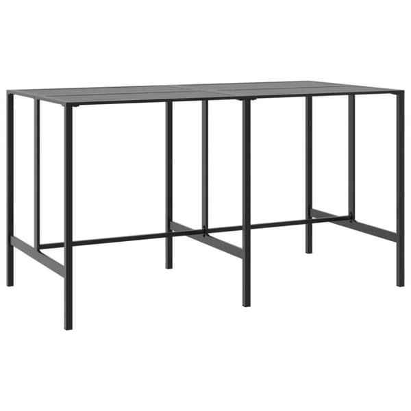 vidaXL barbord 200x100x110 cm pulverlakeret stål sort